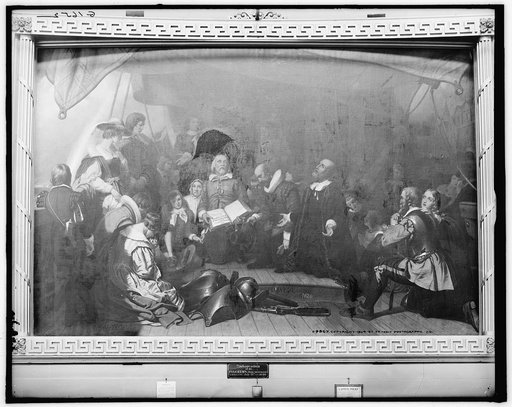 Embarcation of the pilgrims from Delft-Haven in Holland, July 21st O.S. 1620