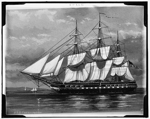 U.S.S. Constitution [port broadside