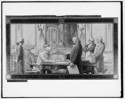 The signing of the Treaty of Amity and Commerce and of Alliance between France and the United States