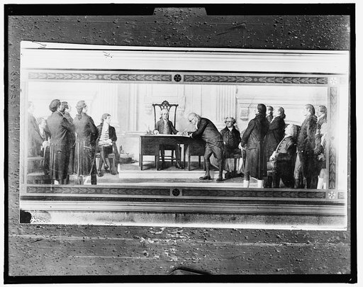 Franklin signing the Declaration of Independence