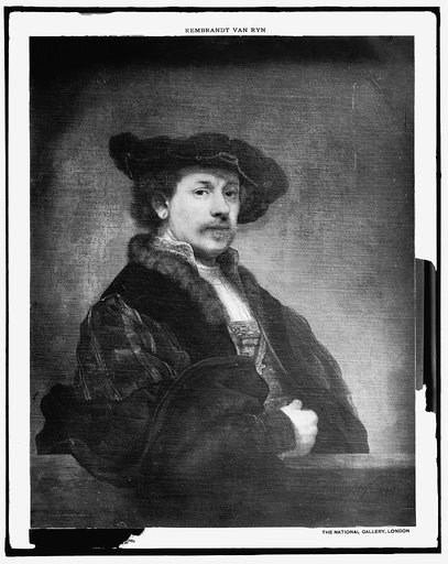 Rembrandt, half-length self-portrait