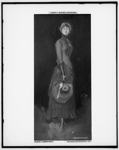 A lady in gray