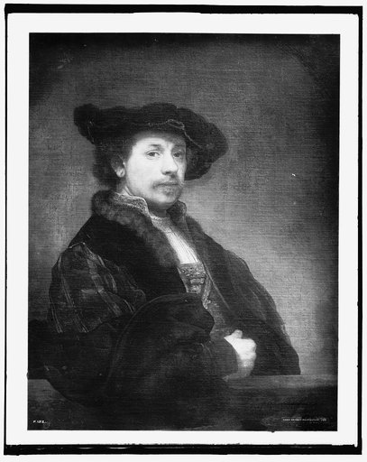 Rembrandt, half-length self-portrait