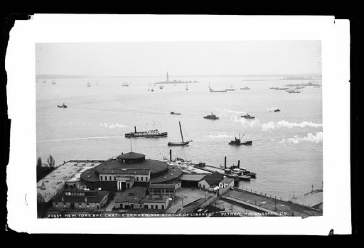 New York Bay, Castle Garden [Castle Clinton], and Statue of Liberty