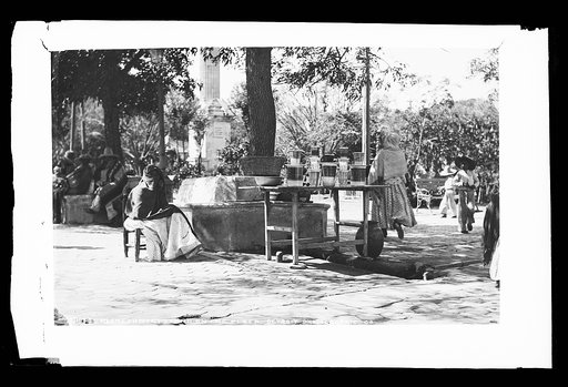 Refreshment stand on the plaza