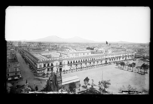 Mexico, panorama from the cathedral, [showing] the palace