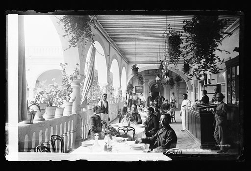Puebla, corridors of the Hotel Deligencias [i.e. Diligencias