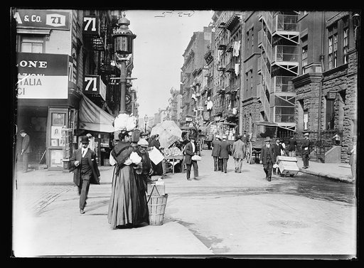 Italian neighborhood, Mulberry Street, New York