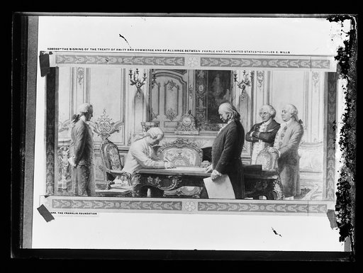The signing of the Treaty of Amity and Commerce and of Alliance between France and the United States