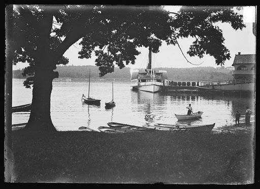 Mount Washington steamer at dock, Wiers, N.H.
