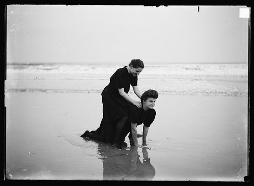 Bathing beauties horsing around, Atlantic City, N.J.