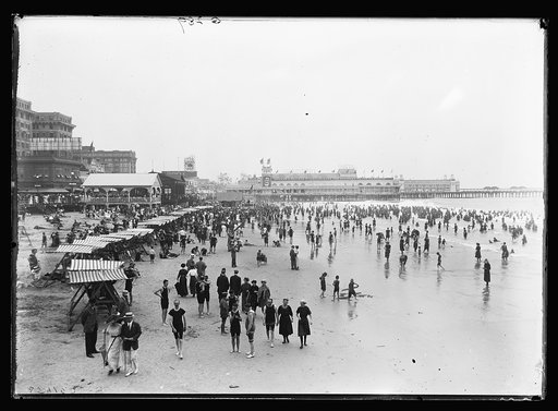 Beach by Steeplechase Pier, Atlantic City, N.J.