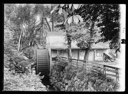Old mill with waterwheel