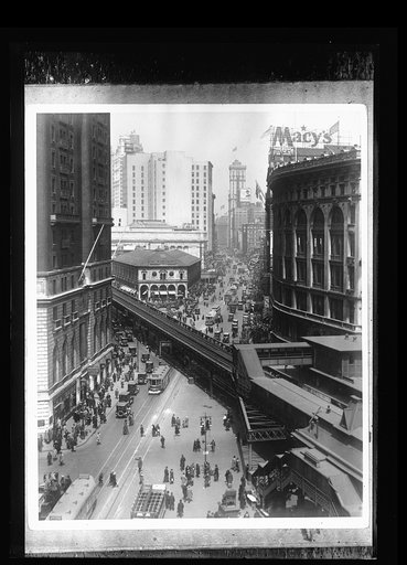 Herald Square elevated railroad and Sixth Avenue near 34th Street, New York, N.Y.