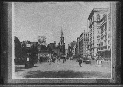 Tremont Street and the mall, Boston Common, Boston, Mass.
