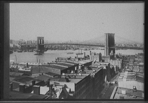 Brooklyn waterfront and Brooklyn Bridge, New York, N.Y.