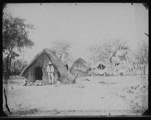 Straw cottages in Salamanca, Mexico