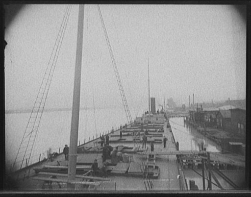 S.S. Angeline, spar deck and hatches from bridge