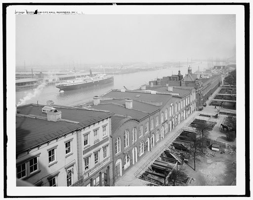 River from city hall, Savannah, Ga.