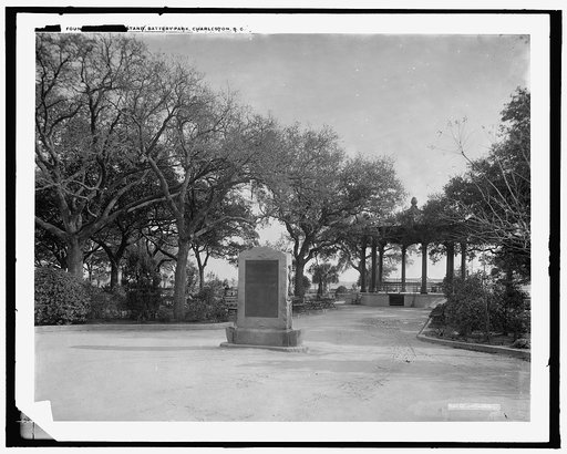 Fountain and bandstand, Battery Park, Charleston, S.C.