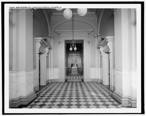Main entrance hall, Virginia State Capitol, Richmond, Va.