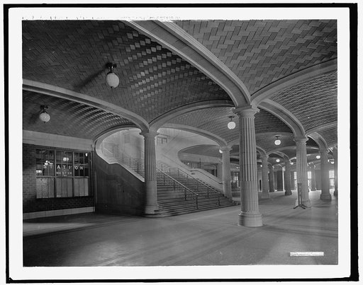 Lobby stairs to waiting room and concourses, C. & N.W. Ry. [Chicago and North Western Railway station], Chicago, Ill.