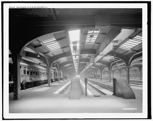 Train sheds, C. & N.W. Ry. [Chicago and North Western Railway station], Chicago, Ill.