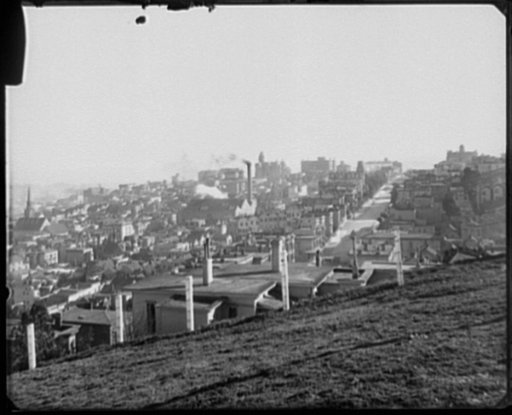 San Francisco, view toward Nob Hill, from Russian Hill