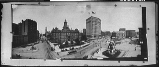 Campus Martius, with Detroit City Hall and Square, Detroit, Michigan
