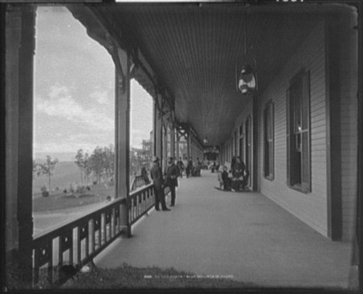 On the porch, Blue Mountain House