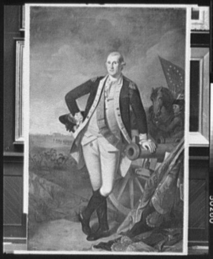 George Washington at the Battle of Princeton, full-length portrait painting