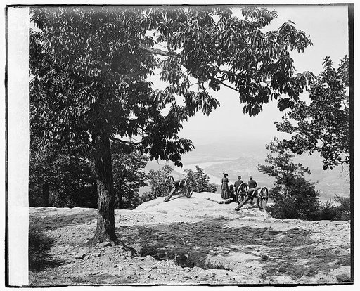 Visitors observing view from point at Chickamauga and Chattanooga National Military Park