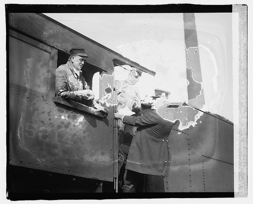 Fireman Jus. G. Cooper, Ohio, Conducter; ENGINEER WM Carss., Minn, WM J. Burke, PA