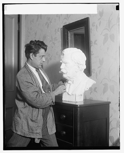 Edgardo Simone & Bust of Justice Holmes