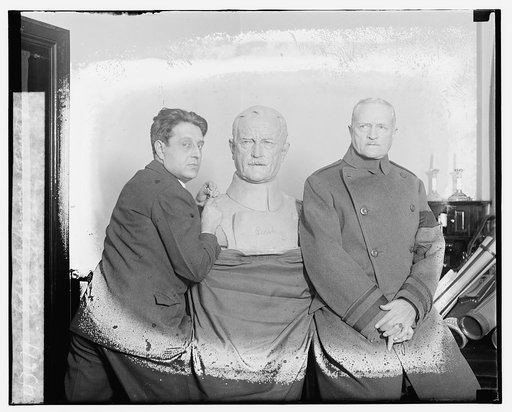 Edgardo Simone & Bust of General Pershing