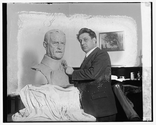 Edgardo Simone & Bust of General Pershing