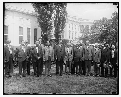 Group of men outside White House