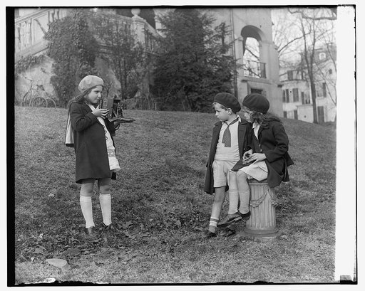 Children with camera