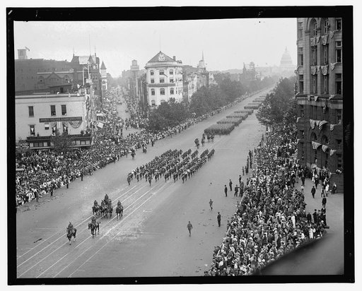 Pershing parade on Pa. Ave., Wash. D.C.
