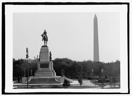 Sherman statue & Wash. Monument
