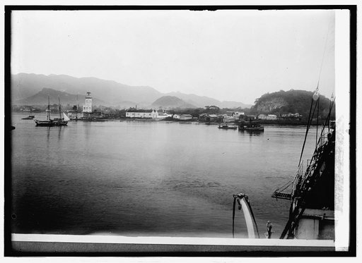 Brazil. Harbor at Santos from which [...] of copper are shipped