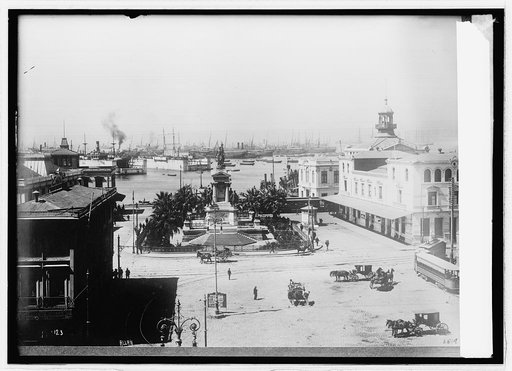 Chile, Valparaiso. Statue to Prat of Bahia