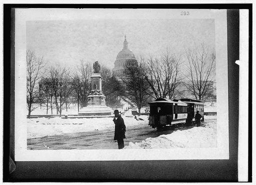 Capitol & Peace monument snow