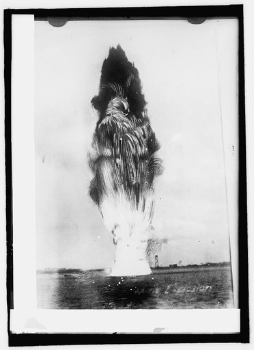Submarine mine explosion