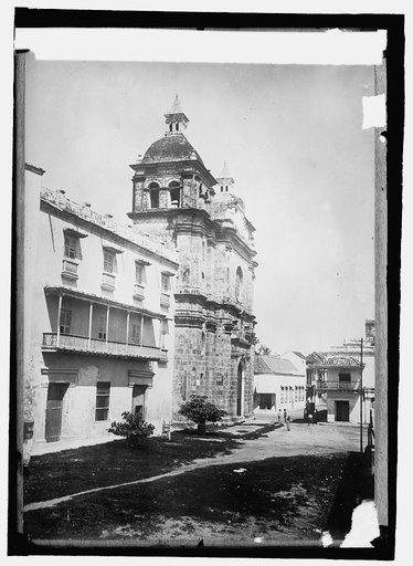 Colombia Cartagenia, San Pedro Claver Church as it was in Bolivar's time