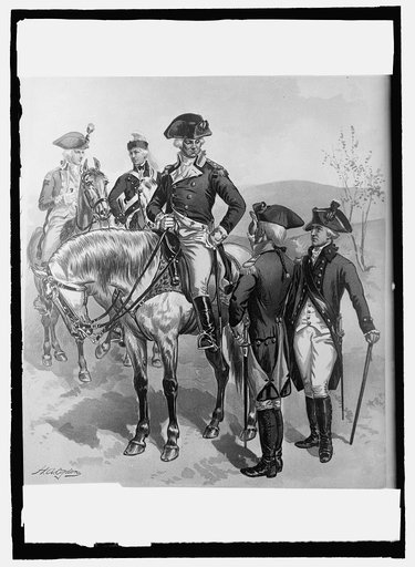 Army uniforms, 1779-1783. Comds. in chief, Aide de Camp, Line Ofc.