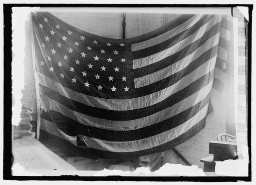 Flag which was the first signal to the allied forces on entering Perkins [...] beseiged [...