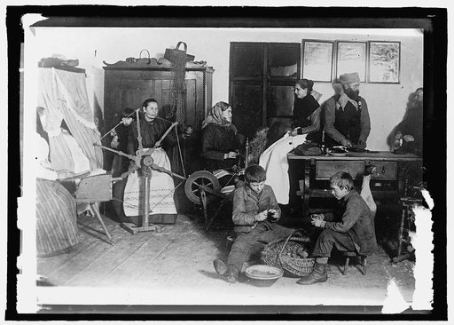 Russia. A weaving room