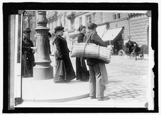 Austria. Baskets used to deliver meats and groceries