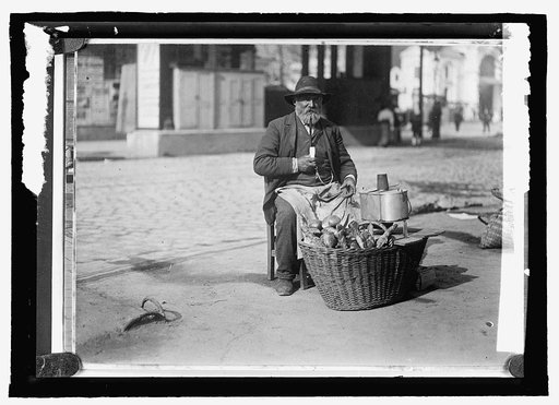 Austria. Selling bread & sausages in Vienna
